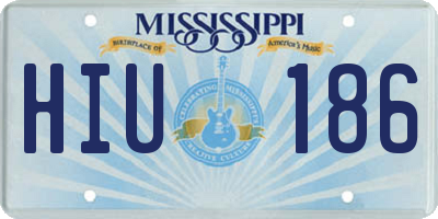 MS license plate HIU186