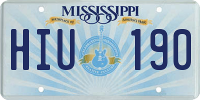 MS license plate HIU190