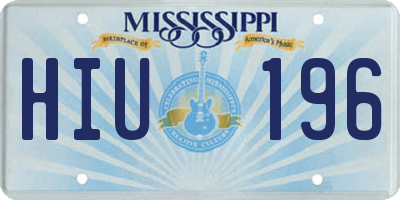 MS license plate HIU196