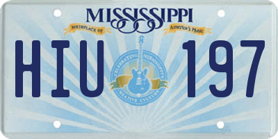MS license plate HIU197