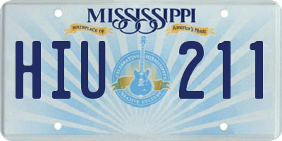 MS license plate HIU211
