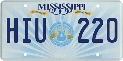 MS license plate HIU220