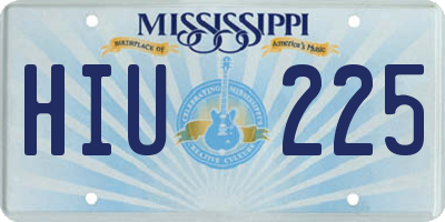 MS license plate HIU225