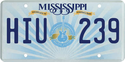 MS license plate HIU239