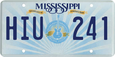 MS license plate HIU241