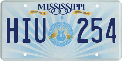 MS license plate HIU254