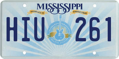 MS license plate HIU261
