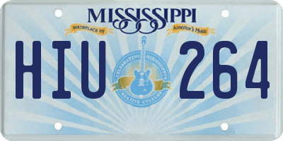 MS license plate HIU264