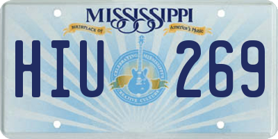 MS license plate HIU269