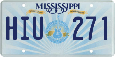 MS license plate HIU271
