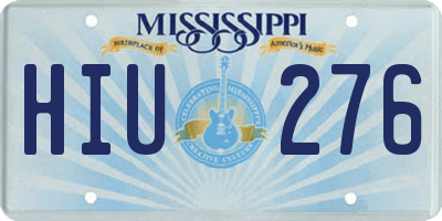 MS license plate HIU276