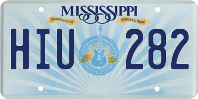 MS license plate HIU282
