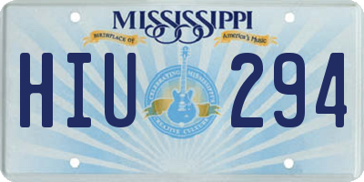 MS license plate HIU294