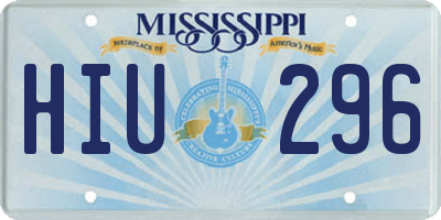 MS license plate HIU296