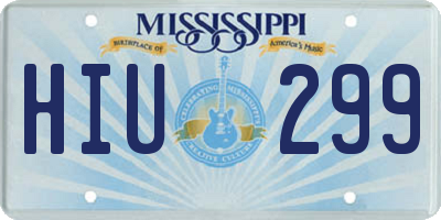 MS license plate HIU299