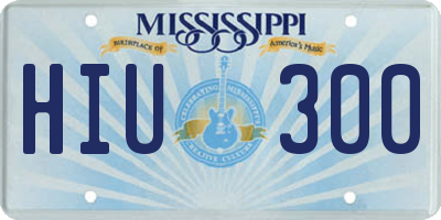 MS license plate HIU300