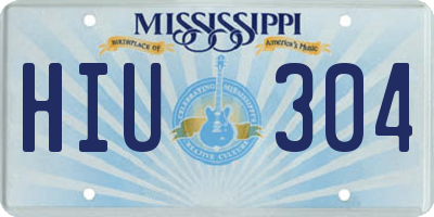 MS license plate HIU304