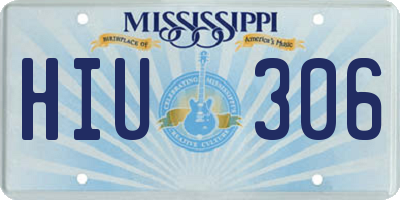 MS license plate HIU306