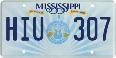 MS license plate HIU307