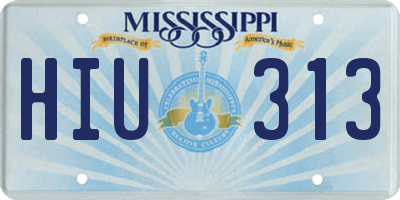 MS license plate HIU313