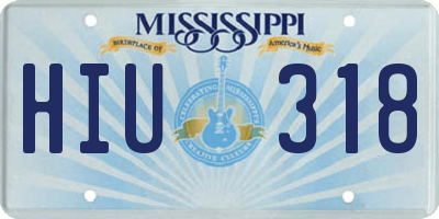 MS license plate HIU318
