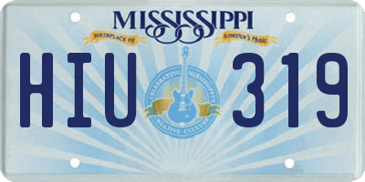 MS license plate HIU319
