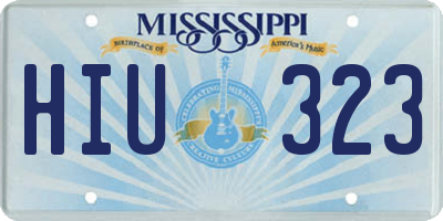 MS license plate HIU323