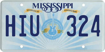 MS license plate HIU324