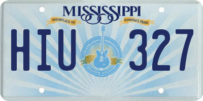 MS license plate HIU327