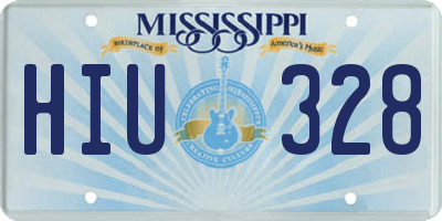 MS license plate HIU328