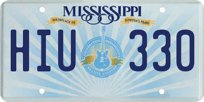 MS license plate HIU330