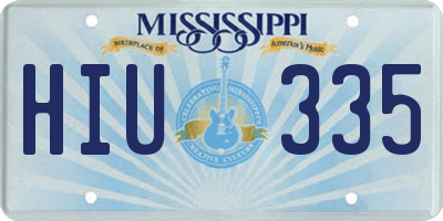 MS license plate HIU335