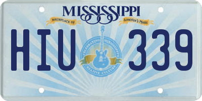 MS license plate HIU339