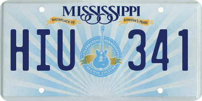 MS license plate HIU341