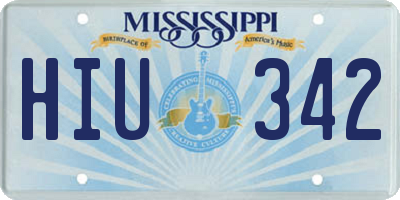 MS license plate HIU342