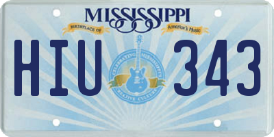 MS license plate HIU343