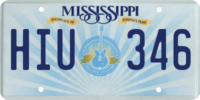 MS license plate HIU346