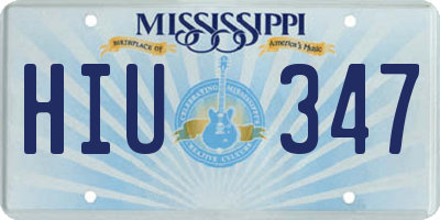 MS license plate HIU347