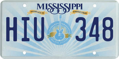 MS license plate HIU348