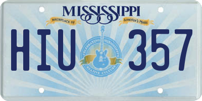 MS license plate HIU357