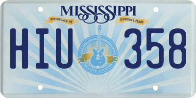 MS license plate HIU358