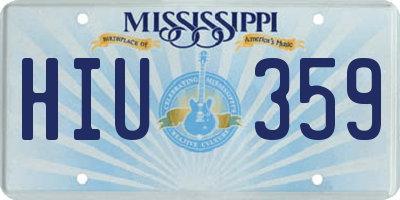 MS license plate HIU359