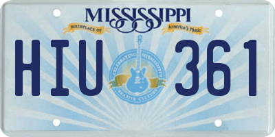 MS license plate HIU361