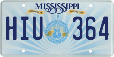 MS license plate HIU364