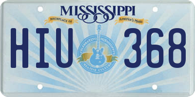 MS license plate HIU368