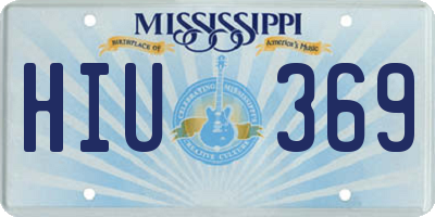 MS license plate HIU369