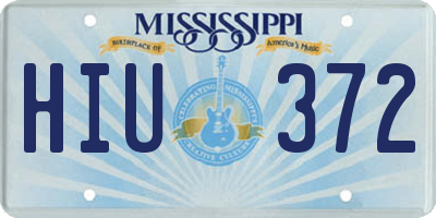 MS license plate HIU372
