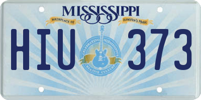 MS license plate HIU373
