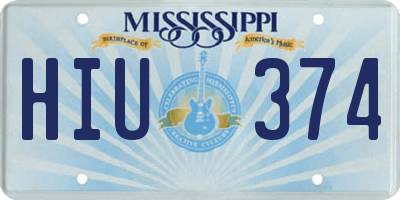 MS license plate HIU374