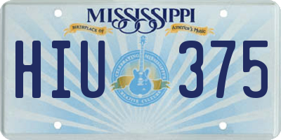 MS license plate HIU375
